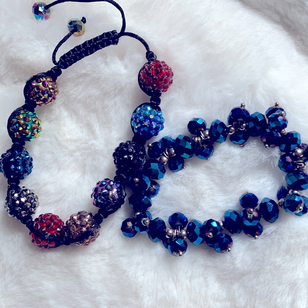 2 Pretty Crystal Bracelets.